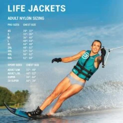O'Brien Arsenal SUP Life Jacket 2024 -Surfing Gear 2021 OBrien Vests 0051 Size Chart 1