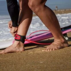 Dakine SUP 10' Coiled Ankle Leash 2023 -Surfing Gear Dakine Coiled Leash 5mm Action 1