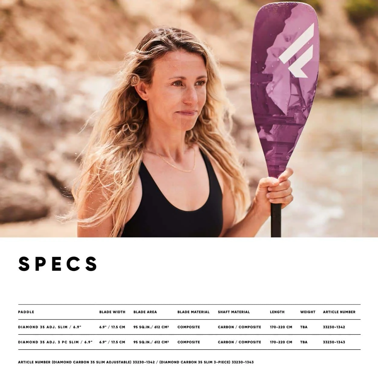 Fanatic Diamond Carbon 35 Slim 3 Piece Adjustable Paddle 2023 5 Fanatic Diamond Carbon 35 Slim 3 Piece Adjustable Paddle 2023 - Image 3