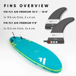 Fanatic Fly Air Premium Paddle Board 2024 -Surfing Gear H2O 2020 Fanatic iSUP Spec 0057 Fly Premium Fin