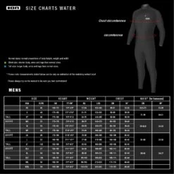 ION Vector Vest Core Front Zip 2023 16 ION Vector Vest Core Front Zip 2023 -Surfing Gear ION Size Chart Mens