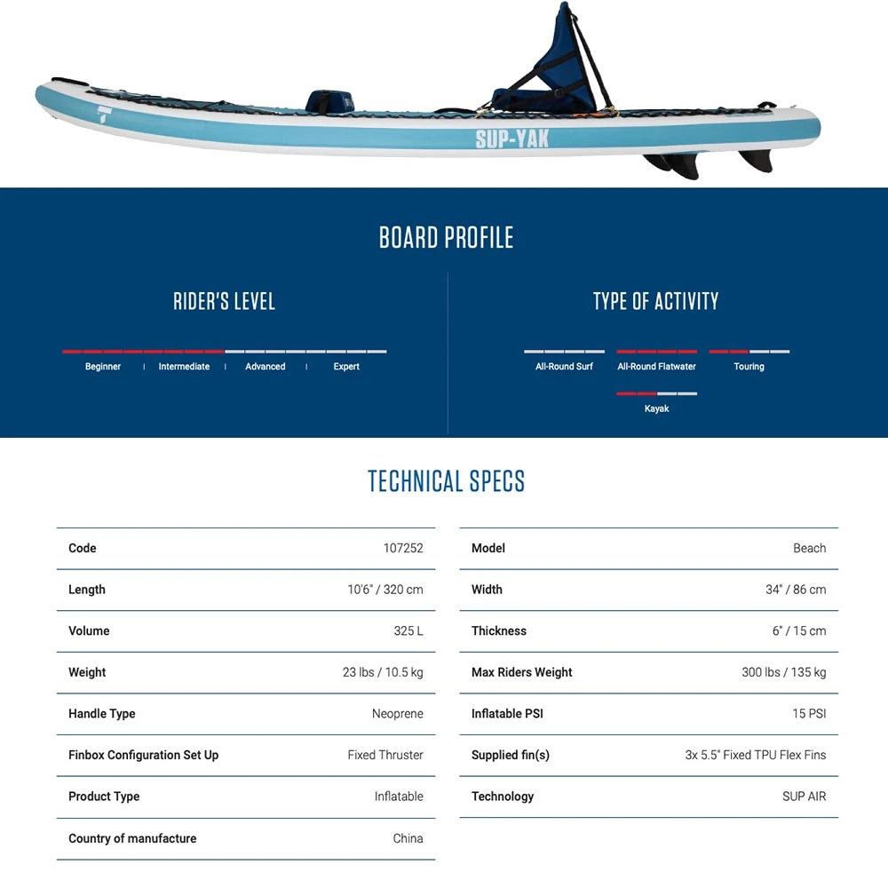 Tahe Yak Air Paddle Board & Kayak Pack 2023 9 Tahe Yak Air Paddle Board & Kayak Pack 2023 - Image 7
