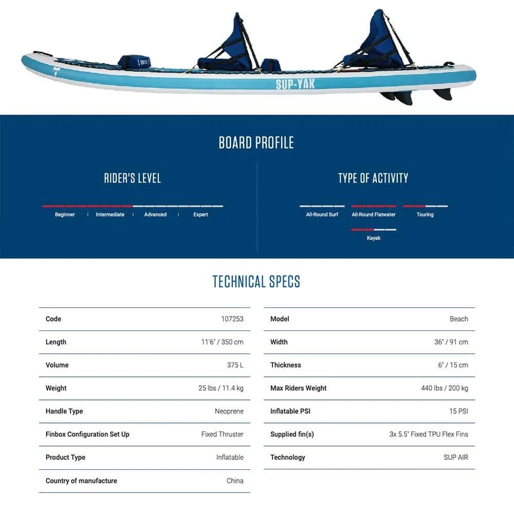 Tahe Yak Air Paddle Board & Kayak Pack 2023 10 Tahe Yak Air Paddle Board & Kayak Pack 2023 - Image 8